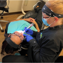Grapevine dental team member treating a patient