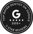 Top Rated Dentist on Google badge