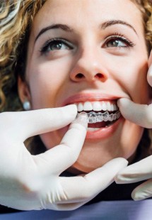 woman getting Invisalign 