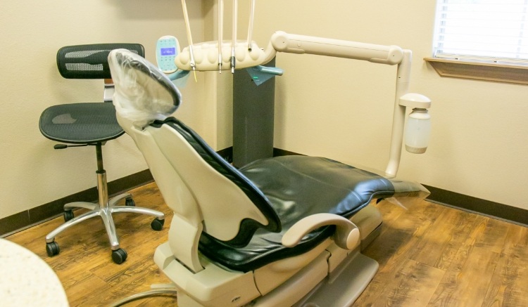 Close up of dental chair